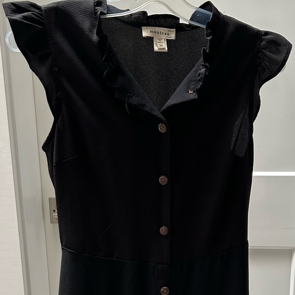 Monteau Black Button-Up Dress - Picture 2 of 5